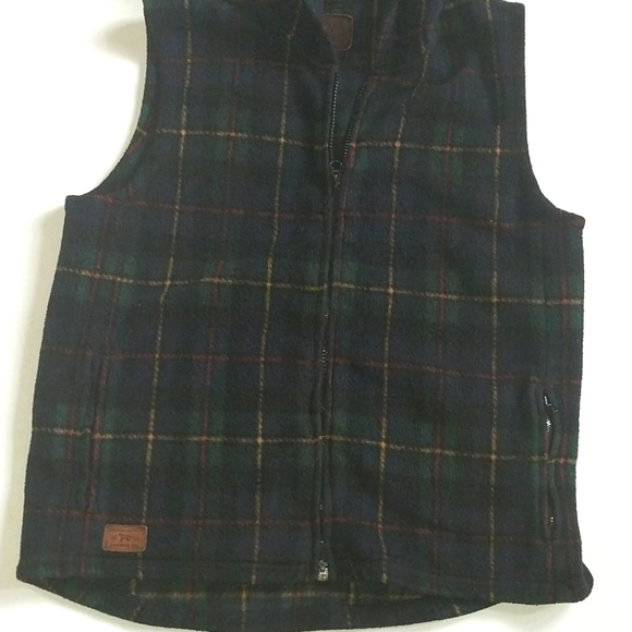 Vintage Ralph Lauren VEST HOODED CLASSIC Tartn Green Plaid  UNISEX  Size Small P - Picture 2 of 11
